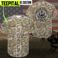 Custom Name Baseball Jersey US Army All Over Printed Trending Baseball Jersey