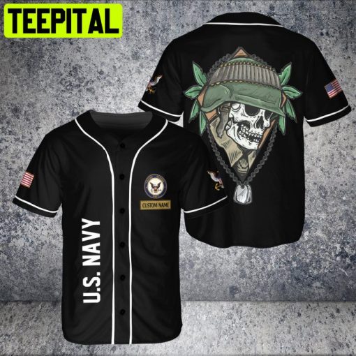 Custom Name Forest Skull US Army US Veteran Soldier Military Shirt