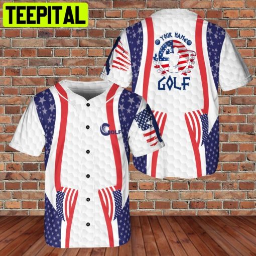 Custom Name United States Summer Golf 3D BaseBall Jersey For Golfer Sport Lover