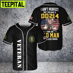 Custom Never Underestimate An Old Man With A DD-214 Veteran 3D BaseBall Jersey