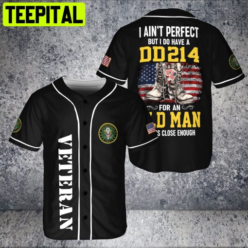 Custom Never Underestimate An Old Man With A DD-214 Veteran 3D BaseBall Jersey