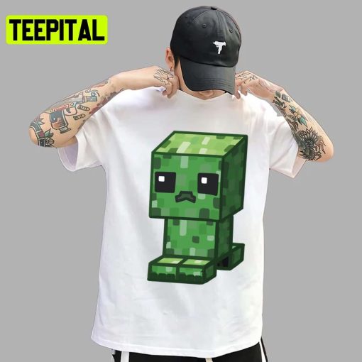 Cute Creeper Minecraft Fun Game Unisex T-Shirt