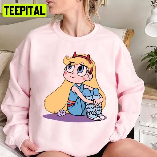 Cute Face Star Sitting Star Vs The Forces Of Evil Unisex Sweatshirt