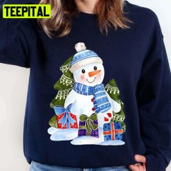 Cute Little Smiling Snowman Watercolor Artwork Winter Spirit Snowman Snowman Pattern Tshi Unisex Sweatshirt