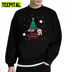 Cute Panda With Christmas Tree Unisex Sweatshirt