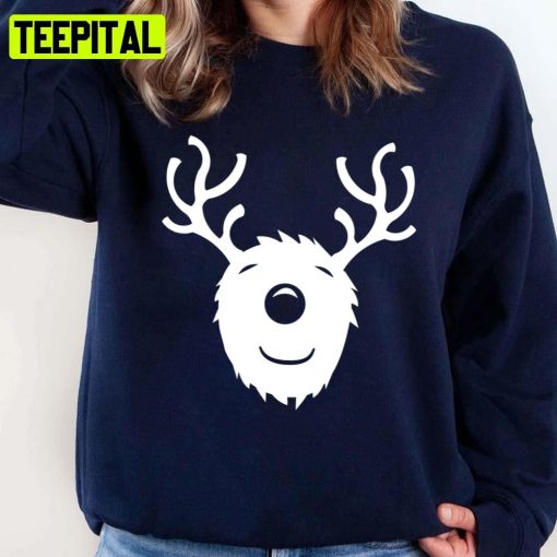 Cute Rudolph Merry Christmas Design Unisex Sweatshirt