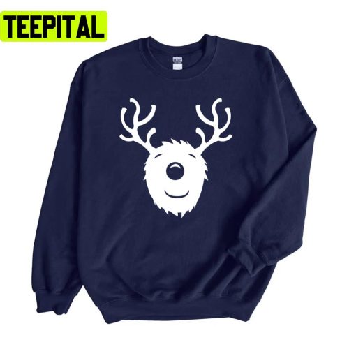 Cute Rudolph Merry Christmas Design Unisex Sweatshirt