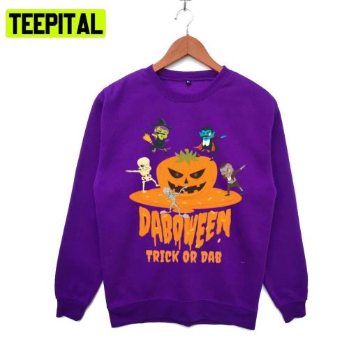 Daboween Trick Or Dab Halloween Illustration Hoodie