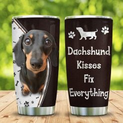 Dachshund Kisses Fix Everything Stainless Steel Cup