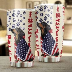 Dachshund Wrapped In Glory Stainless Steel Cup