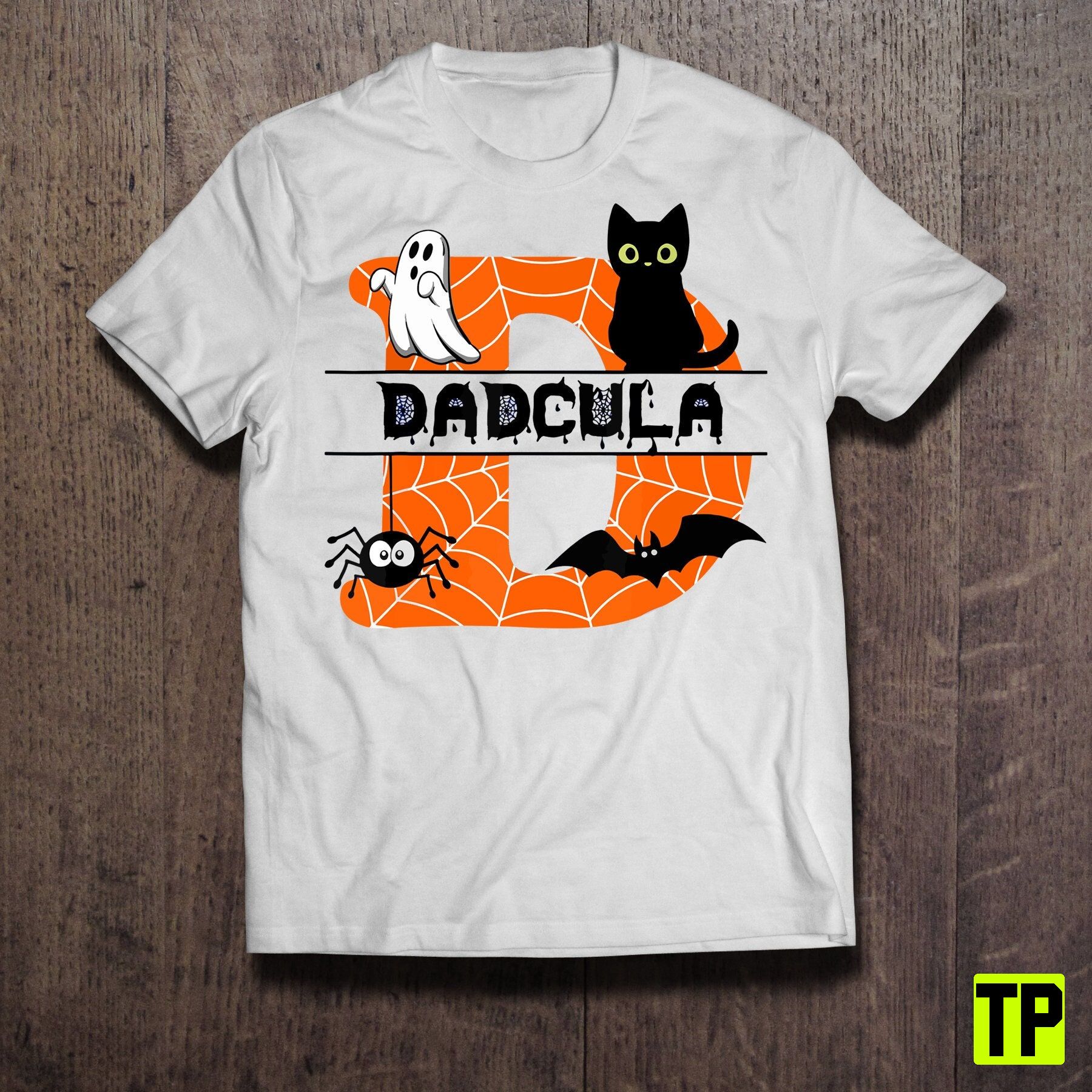 Dadcula Spider Web Funny Ghost Bat Black Cat Tshit Unisex Shirt