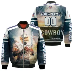 Dak Prescott 4 Dallas Cowboys 3d 1 Personalized Bomber Jacket