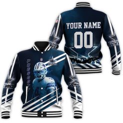 Dak Prescott 4 Dallas Cowboys 3d Personalized Baseball Jacket