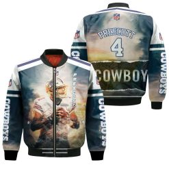 Dak Prescott 4 Dallas Cowboys3d Bomber Jacket