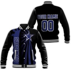 Dallas Cowboys 3d Personalized Baseball Jacket