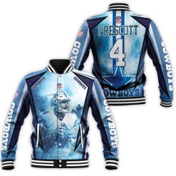 Dallas Cowboys Dak Prescott 4 3d Baseball Jacket