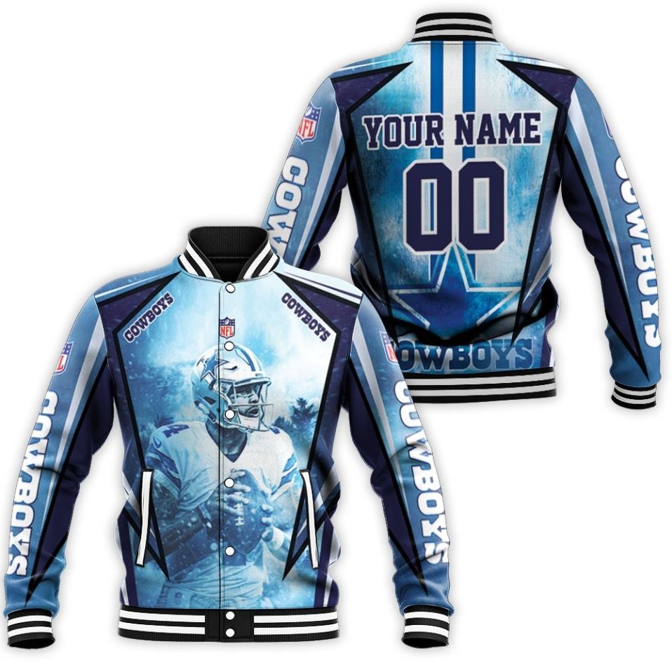 Custom Name Dallas Cowboys Leather Jacket Print Full - Dallas