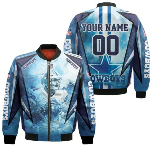 Dallas Cowboys Dak Prescott 4 3d Personalized Bomber Jacket