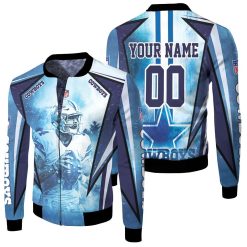 Dallas Cowboys Dak Prescott 4 3d Personalized Fleece Bomber Jacket