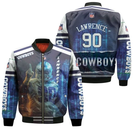 Dallas Cowboys Demarcus Lawrence 90 3d Bomber Jacket