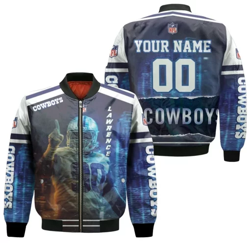 Dallas Cowboys Demarcus Lawrence 90 3d Personalized Bomber Jacket