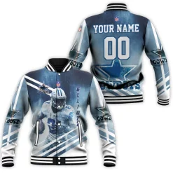 Dallas Cowboys Ezekiel Elliott 21 3d Personalized Baseball Jacket