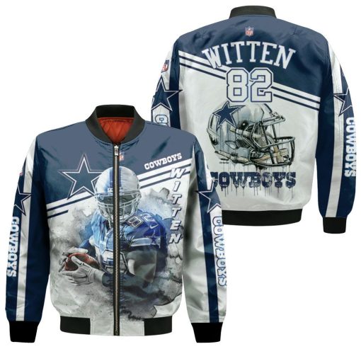 Dallas Cowboys Jason Witten 82 3d Bomber Jacket