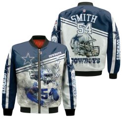 Dallas Cowboys Jaylon Smith 54 3d Bomber Jacket