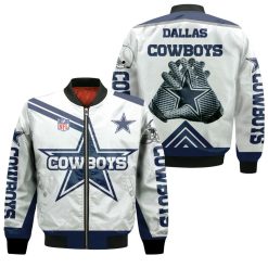 Dallas Cowboys Logo Nfl 3d Jersey Bomber Jacket