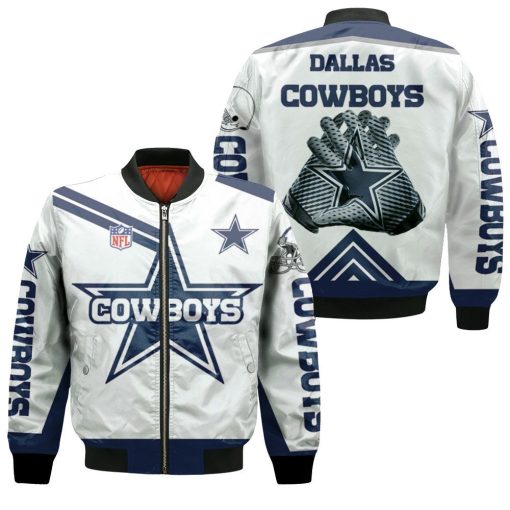 Dallas Cowboys Logo Nfl 3d Jersey Bomber Jacket