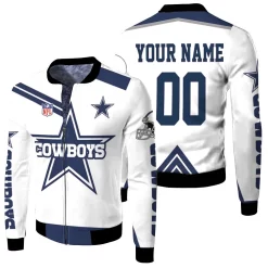 Dallas Cowboys Logo Nfl 3d Personalized Fleece Bomber Jacket