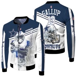 Dallas Cowboys Michael Gallup 13 3d Fleece Bomber Jacket