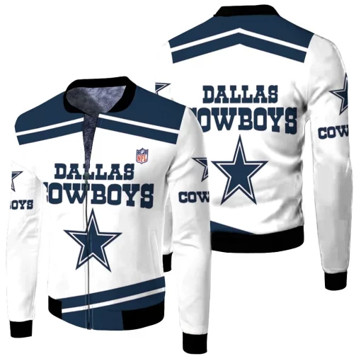 Dallas Cowboys Nlf Lover 3d Jersey Fleece Bomber Jacket