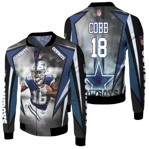 Dallas Cowboys Randall Cobb 18 3d Fleece Bomber Jacket