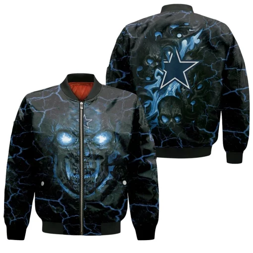 Dallas Cowboys Skull 3d Jersey Bomber Jacket