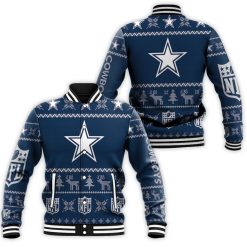 Dallas Cowboys Ugly Sweatshirt Christmas 3d Baseball Jacket