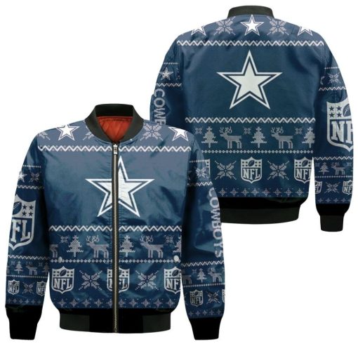 Dallas Cowboysnfl Ugly Sweatshirt Christmas 3d Bomber Jacket