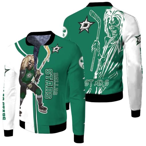 Dallas Stars And Zombie For Fans Fleece Bomber Jacket