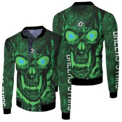 Dallas Stars Skull 3d Jersey Fleece Bomber Jacket