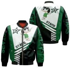 Dallas Stars Snoopy For Fans 3d Bomber Jacket