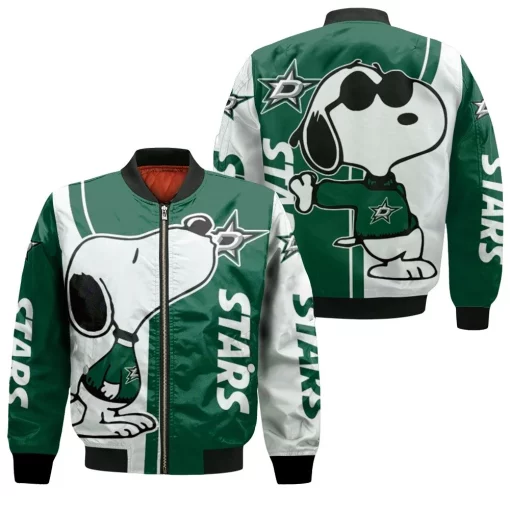 Dallas Stars Snoopy Lover 3d Printed Bomber Jacket