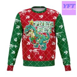 Dank Tree Rex Athletic Meme 2022 Design 3d Ugly Christmas Sweater