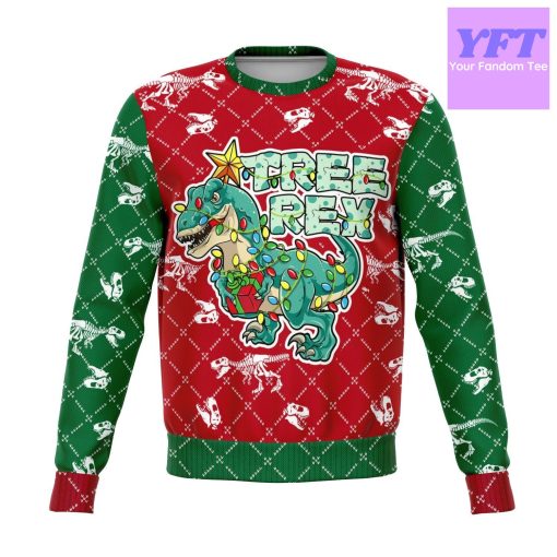 Dank Tree Rex Athletic Meme 2022 Design 3d Ugly Christmas Sweater