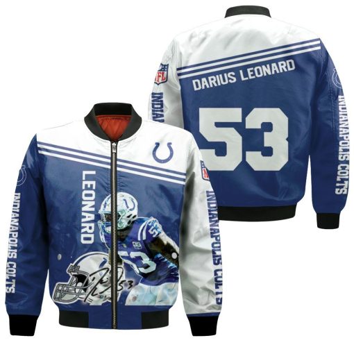 Darius Leonard Colts 3d T Shirt Hoodie Jersey Bomber Jacket