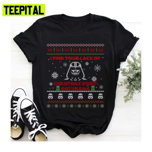 Darth Holidays Knit Pattern Ugly Unisex Sweatshirt