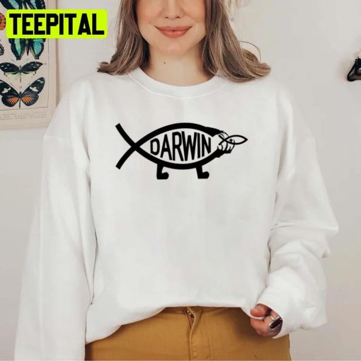 Darwin Fish Snack Charles Darwin Unisex Sweatshirt