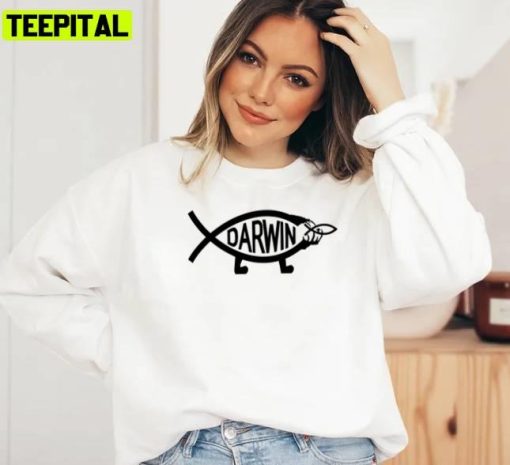 Darwin Fish Snack Charles Darwin Unisex Sweatshirt