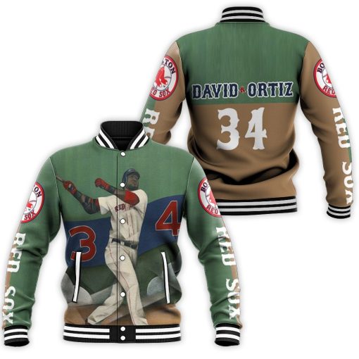 David Ortiz Boston Red Sox 34 Baseball Jacket