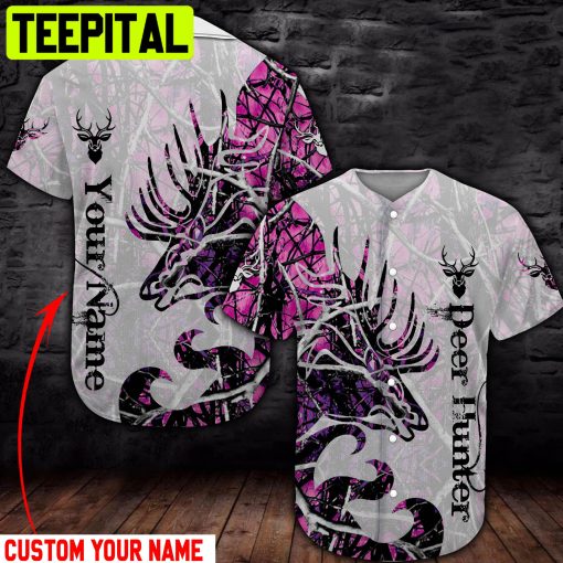 Deer Hunter Custom BASEBALL SHIRT 3D Design All Over Printed Trending Baseball Jersey