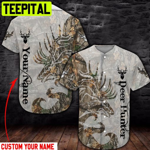 Deer Hunter Custom BASEBALL SHIRT 3D Design All Over Printed Trending Baseball Jersey